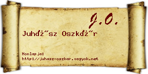 Juhász Oszkár névjegykártya